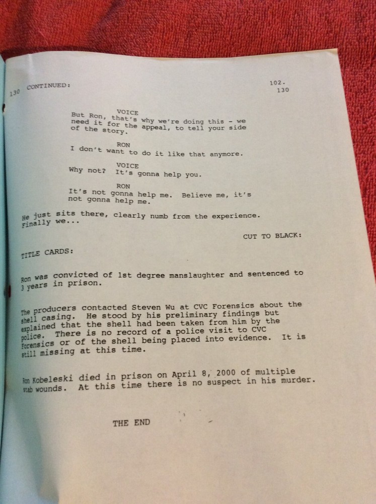 ORIGINAL SCRIPT INTERVIEW WITH THE ASSASSIN RAYMOND J BARRY NEIL BURGER