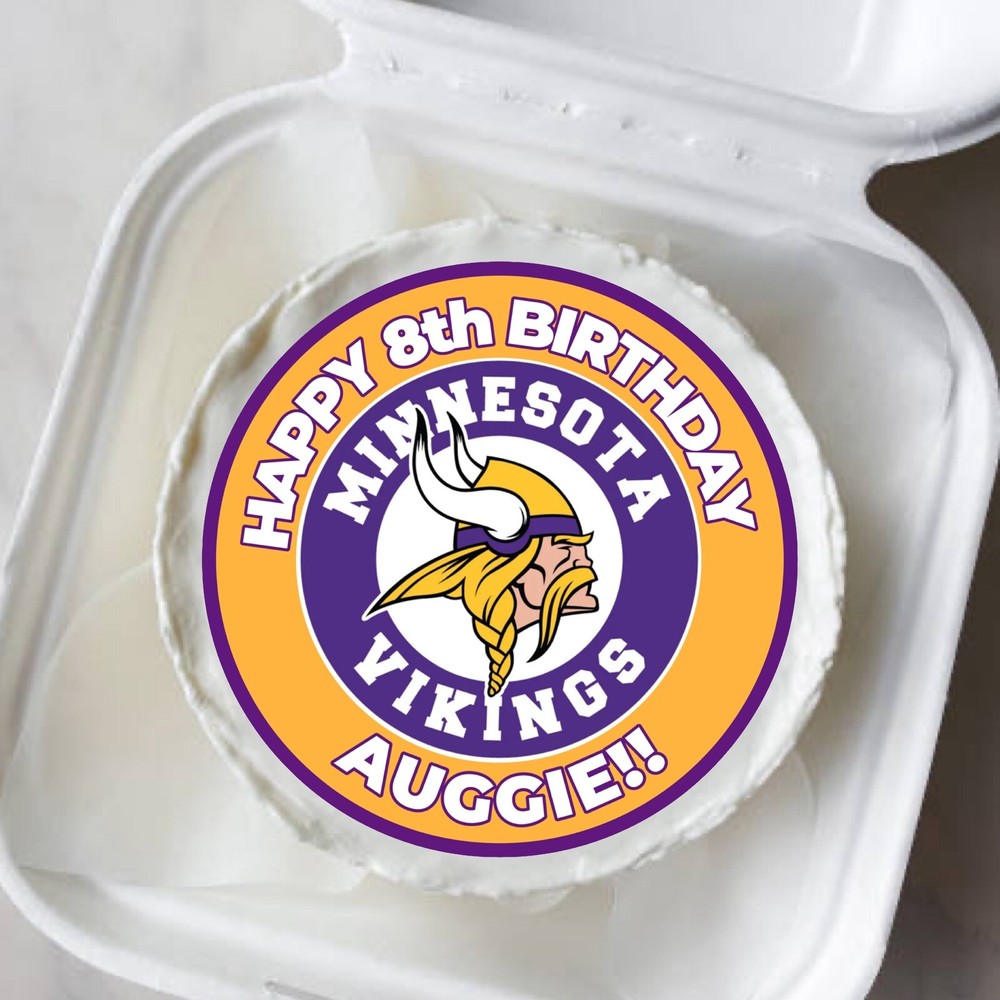 Custom Minnesota Vikings Edible Cake Topper