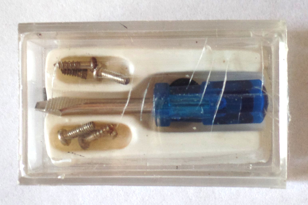 Vintage Miniature Screwdriver with Mini Screws