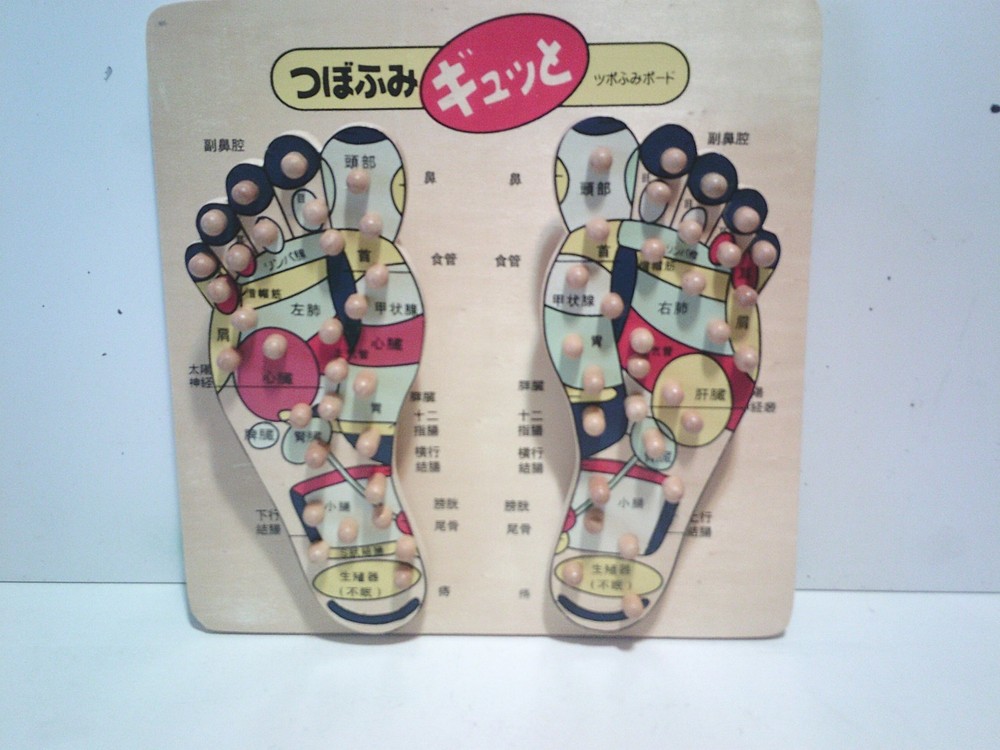 Clean Asian Foot Pressure Point Board & Floor Trigger Point Therapy Roller