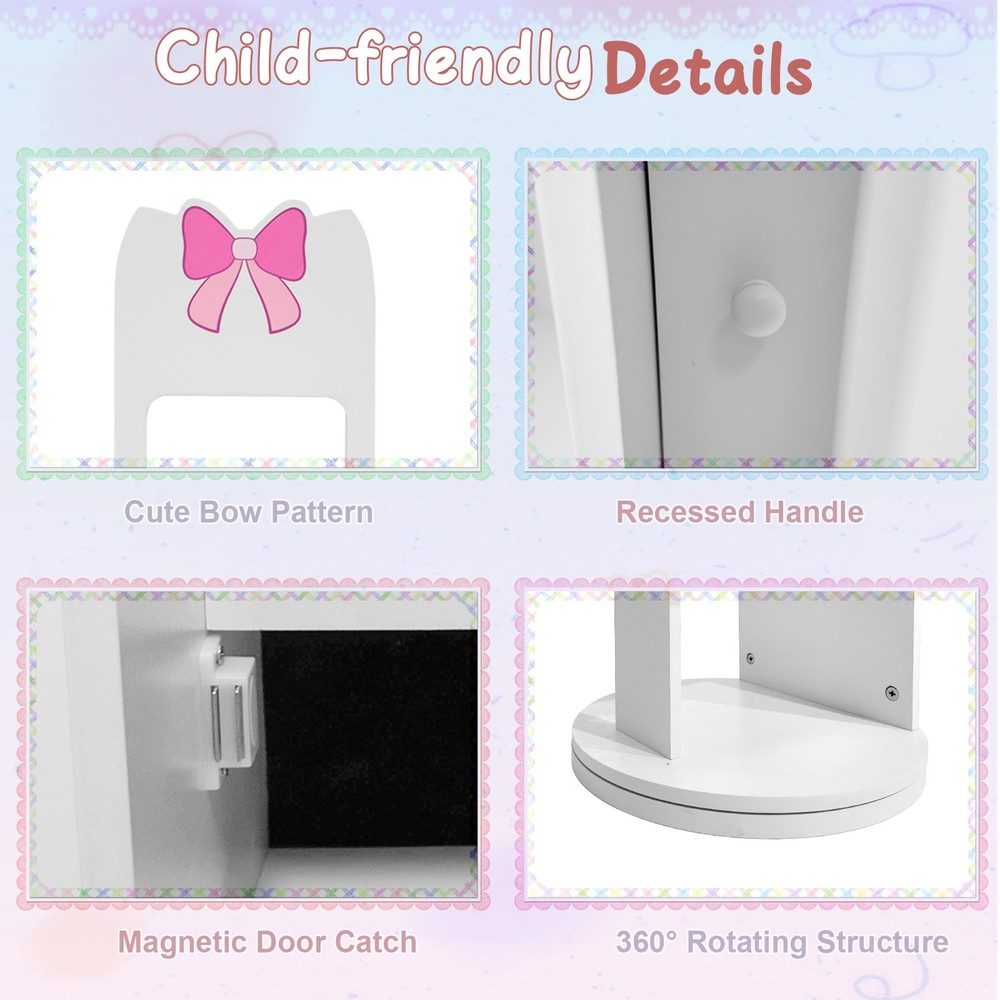 White, bow-patterned, MDF (medium-density fiberboard) painted finish