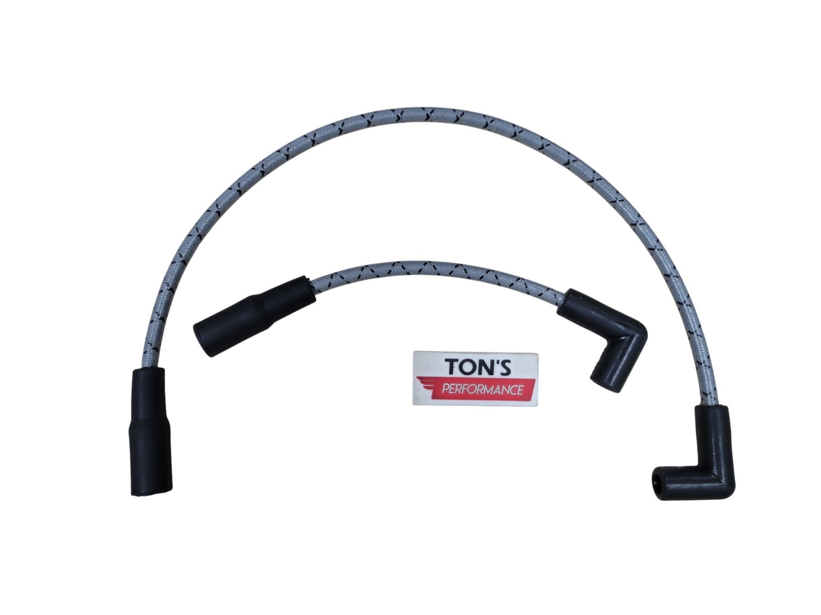 Harley Davidson Big Twin 99-17 FXD Dyna Softail Spark Plug Wires Gray BK Cloth