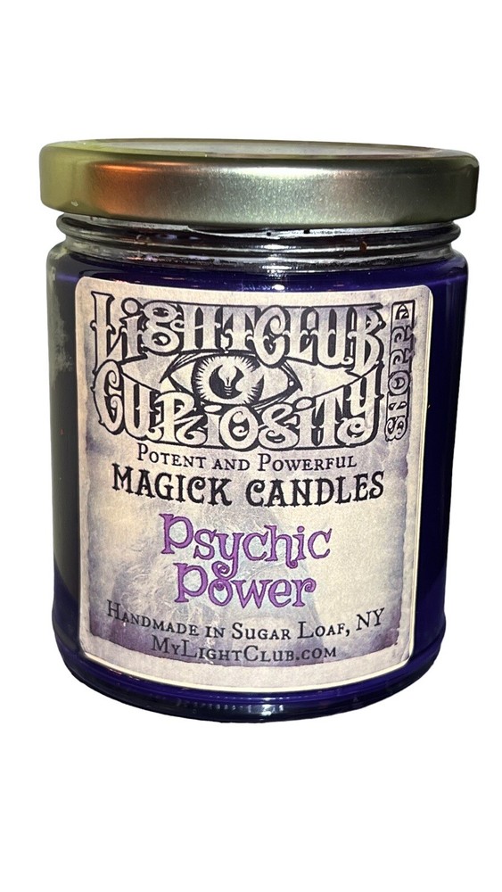 Wiccan Magic Spell Candle for PSYCHIC POWER - MESSAGES - THIRD EYE - SEEKERS -