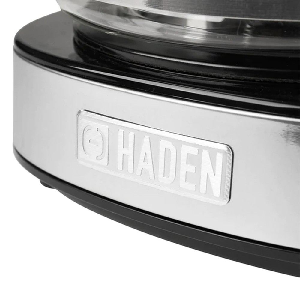 Haden Heritage 12 Cup Retro Coffee Maker Machine, Black/Chrome (Open Box)
