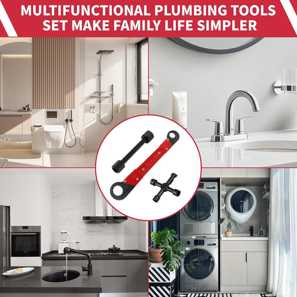 Plumbing Tool Angle Stop Wrench Angle-On Wrench kit Plumbers Wrench Removal Tool