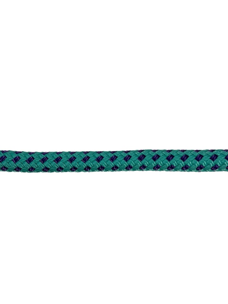 9/16" x 50 ft. Double Braid Polyester yacht braid rope teal/purple