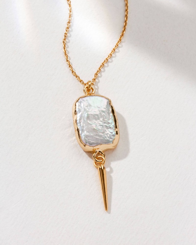 Pearlescent Quill Necklace