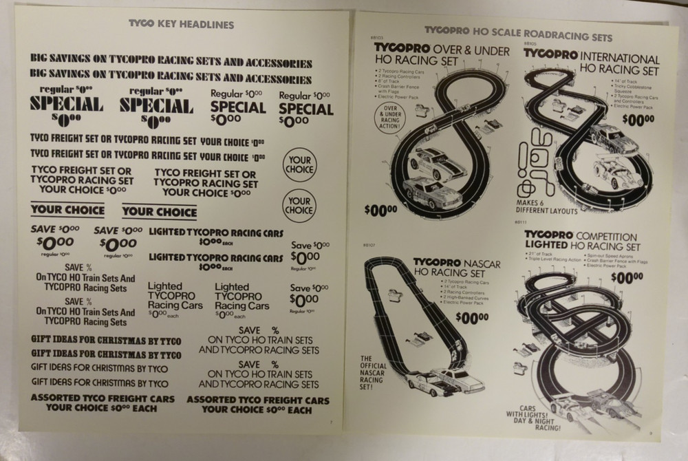 Vintage TYCO 1970's Folder & 11 Clip-Art Sheets