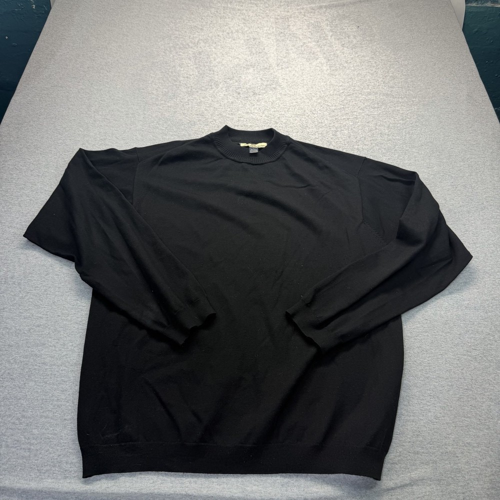 Tommy Bahama Mens Black Mock Neck Pullover Silk