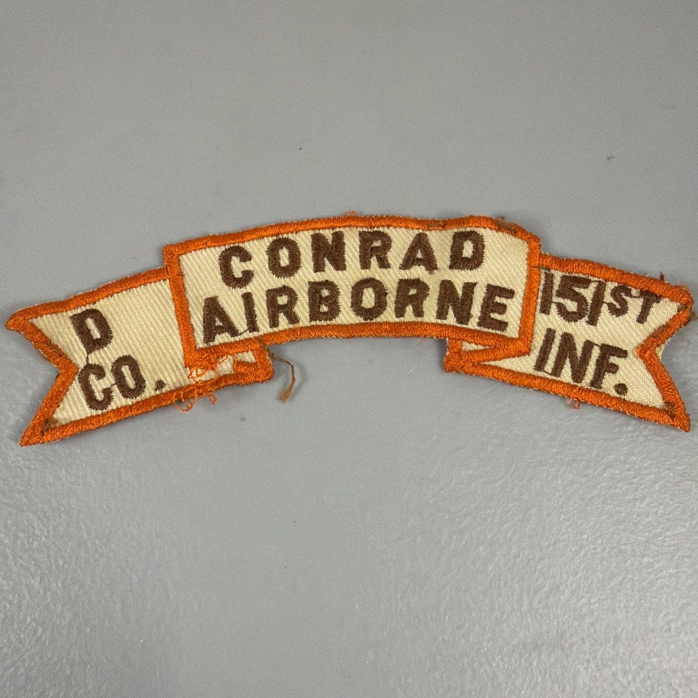 Vintage 151st INFANTRY D Co CONRAD AIRBORNE US ARMY SCROLL PATCH