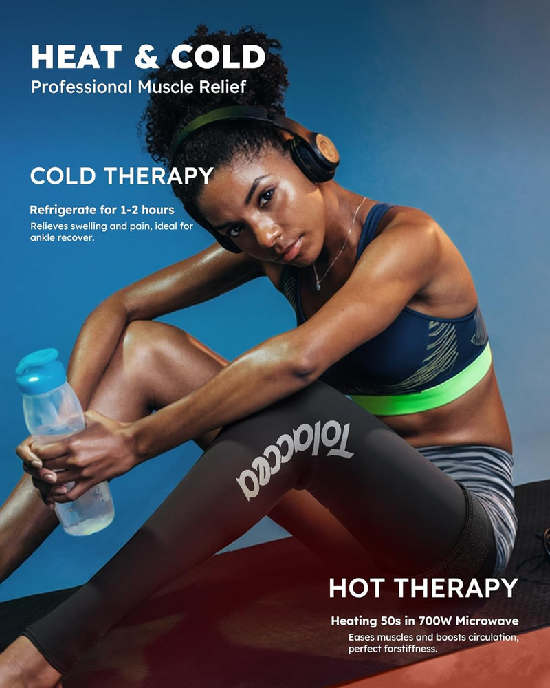 Full Leg Ice Pack Wrap with 360° Coverage with Strap for Muscle Recovery After E