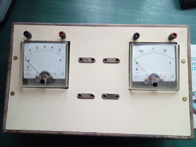 Vintage Voltmeter Ammeter Physics Teaching Aids School Soviet loft decor USSR 80