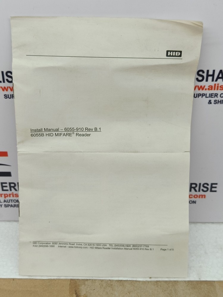 HID MIFARE 6055BKL0000 BLACK Access Controls Card Reader New