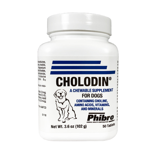 Cholodin Chewable Supplement For Dogs, 50 Chewable Tablets