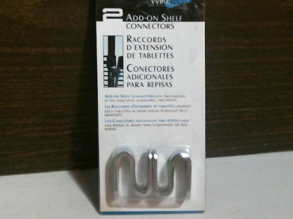 WireTech Add-On Shelf Connectors 93333, Chrome