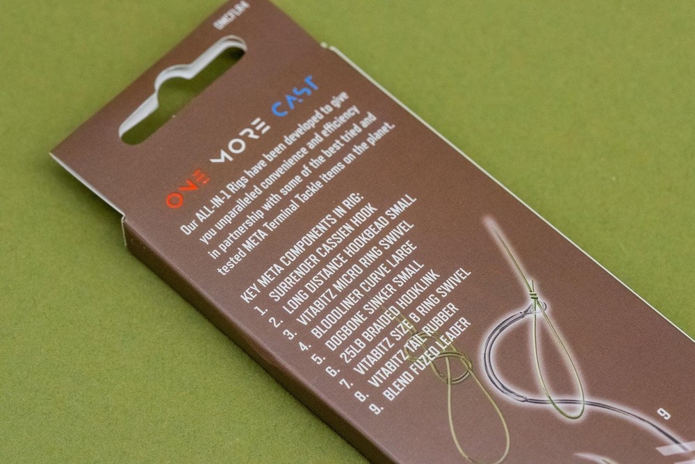 One More Cast Meta All-In-1 Rig Fuzed Leader Solid Bag Rig Micro Barbed