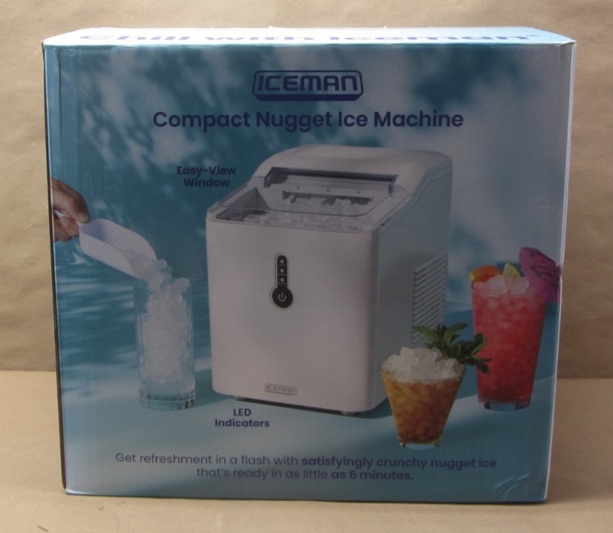 Chefman Iceman Nugget Ice Maker 26lb Countertop Ice Machine White Open Box