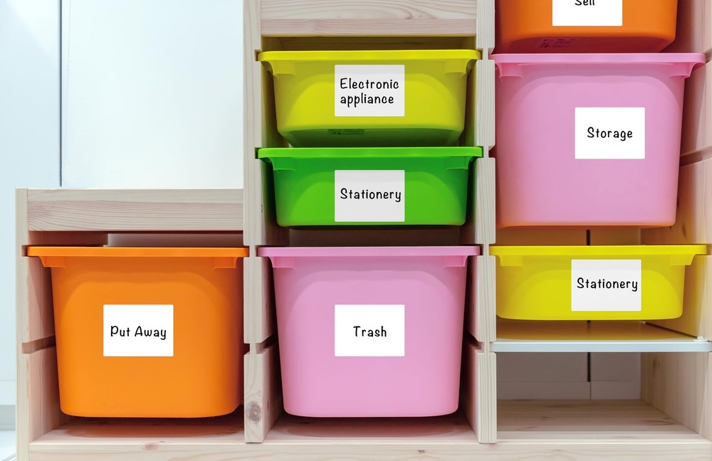 Removable Storage Labels set 160 Pcs 6x4 Inch Adhesive Bin Sticker