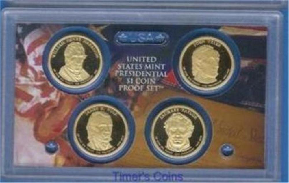 2009 Presidential Dollar Proof Set - 4 coins - Deep Cam