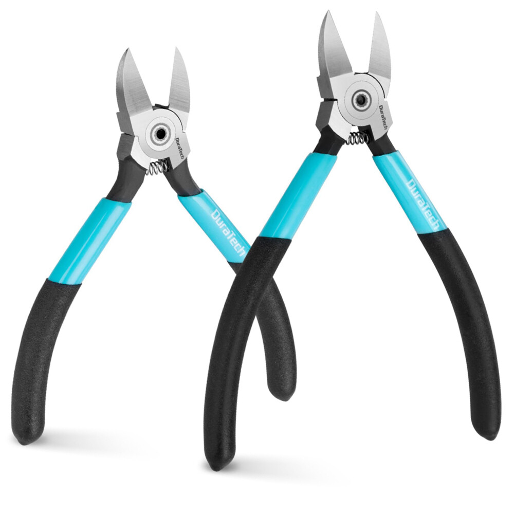 DURATECH 2PC Heavy Duty Flush Cutter 5" 6" Wire Cutter Tile Cutter Cutting Plier