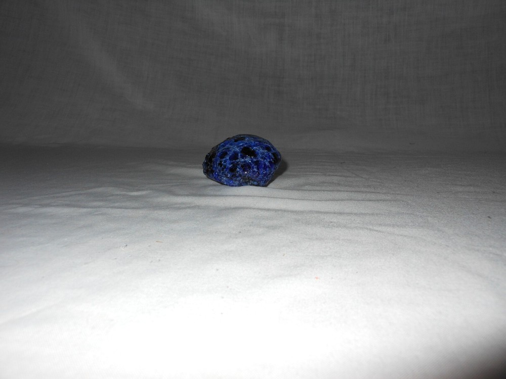 Dark Blue Translucent Slag Glass Rock, 9oz