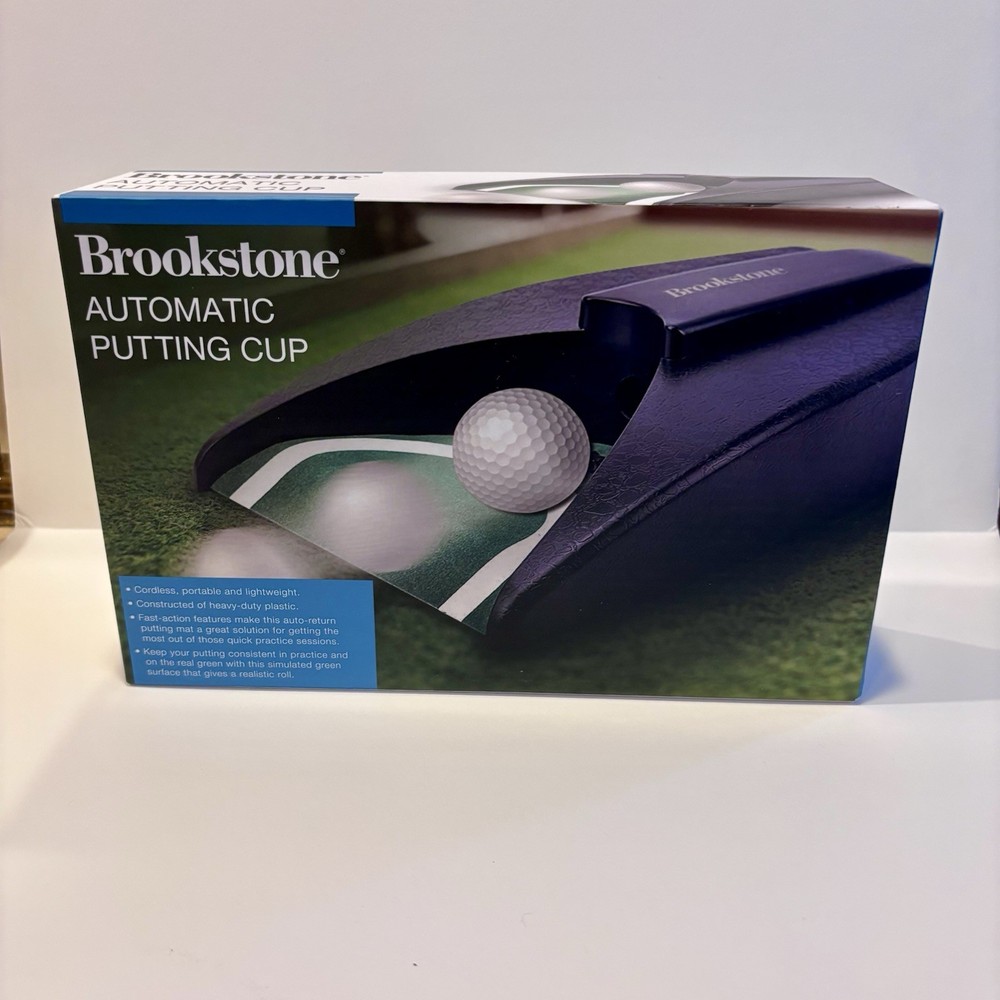 NIP / SEALED Brookstone Automatic Putting Cup Cordless Portable