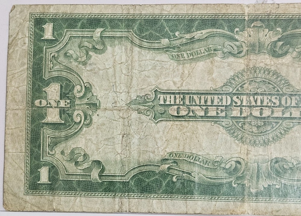 1923 $1 Silver Certificate Large Size Note - "Horse Blanket" - Woods / White