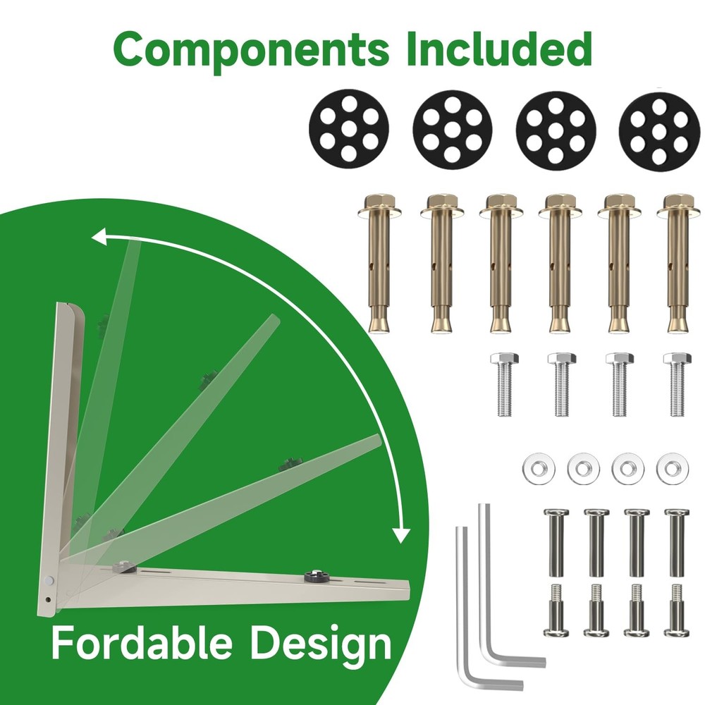 Cestluck Mini Split AC Bracket: Wall 18000-24000 BTU, Classic Folded Model