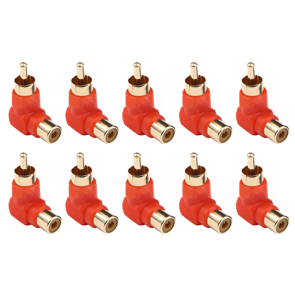 High Quality RCA Right Angle Connector Plug Adapters Durable Lightweight xx