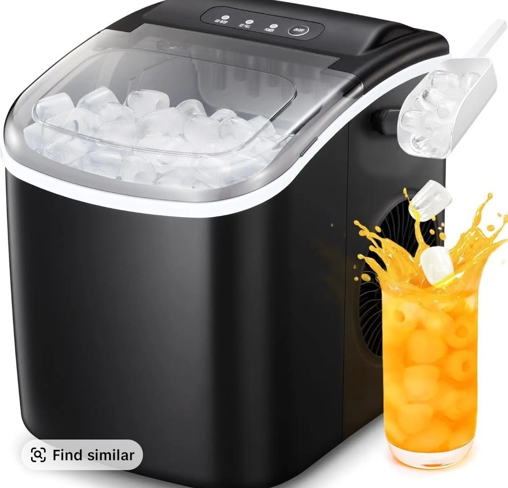 Electactic Ice Makers Countertop,26Lbs/24H,9 Cubes in 6 Mins, *Missing Handle*
