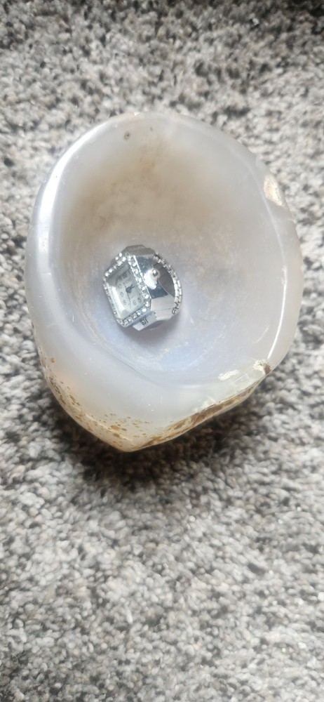 Polished Agate Crystal Bowl Decorative Display Piece