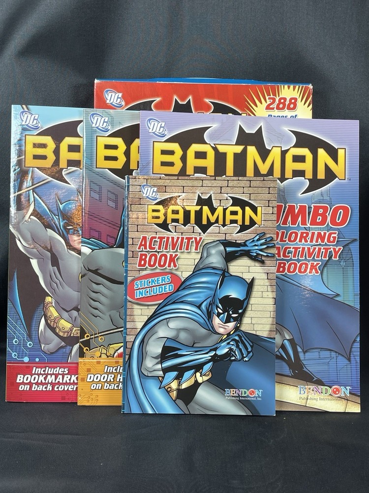 Batman Fun Case Includes 2-Coloring / Activity 1 Color / Sticker Set Less Crayon