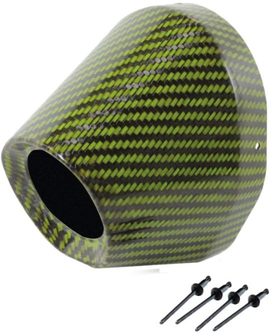 Pro Circuit 4.5in. Carbon End Caps PC4022-0009