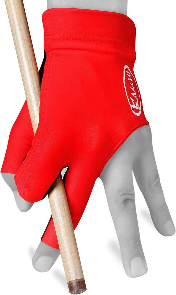 Billiard Glove - Quickdry - for Left Hand (Red, Small)