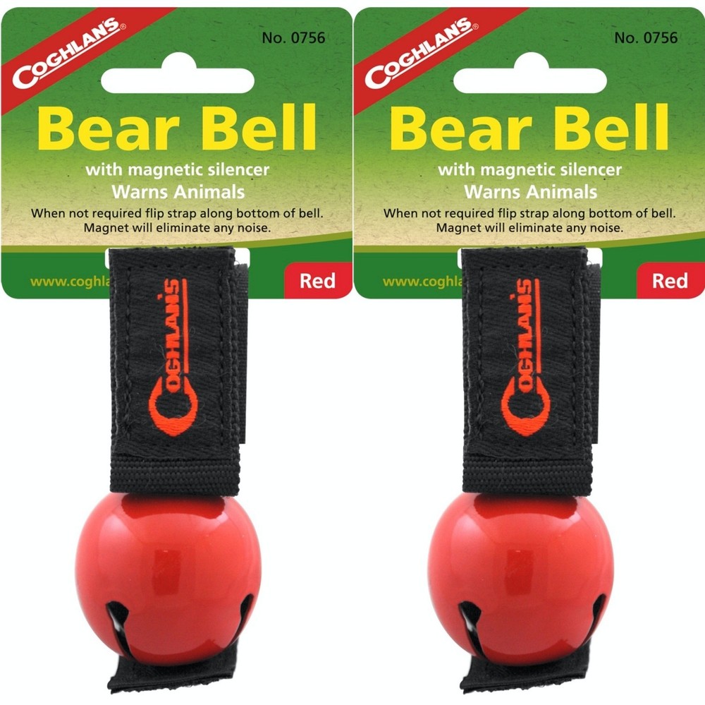Coghlan's Bear Bell with Magnetic Silencer - Red (2-Pack)