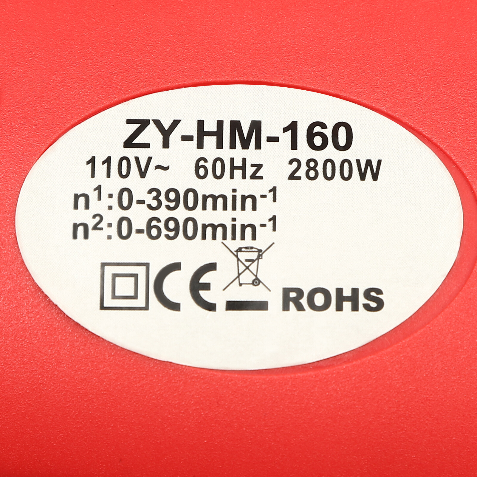 2800W Paint and Mortar Stirrer 2-Gear Concrete Stirrer Hand Mixer 6 Speeds