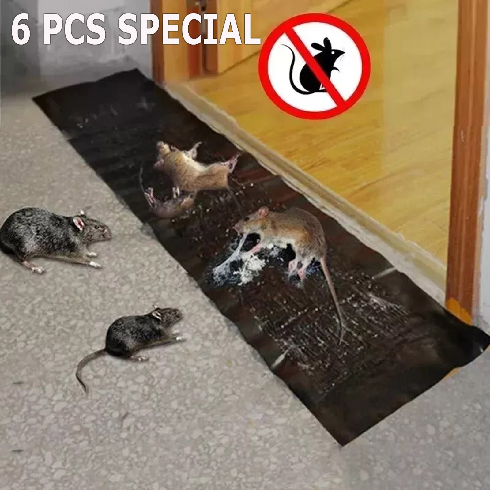 6 Pack Large Mice Mouse Glue Traps Rodent Catcher Rat Board Indoor Super Sticky