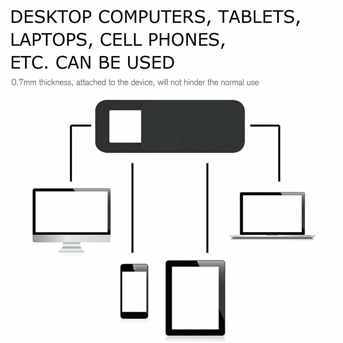 3 PC WebCam Cover Slide Camera Privacy Security Protect For Phone Laptop Table