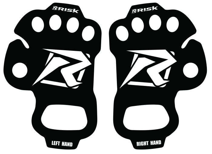 RISK RACING PALM PROTECTORS ULTRA THIN BLACK LARGE