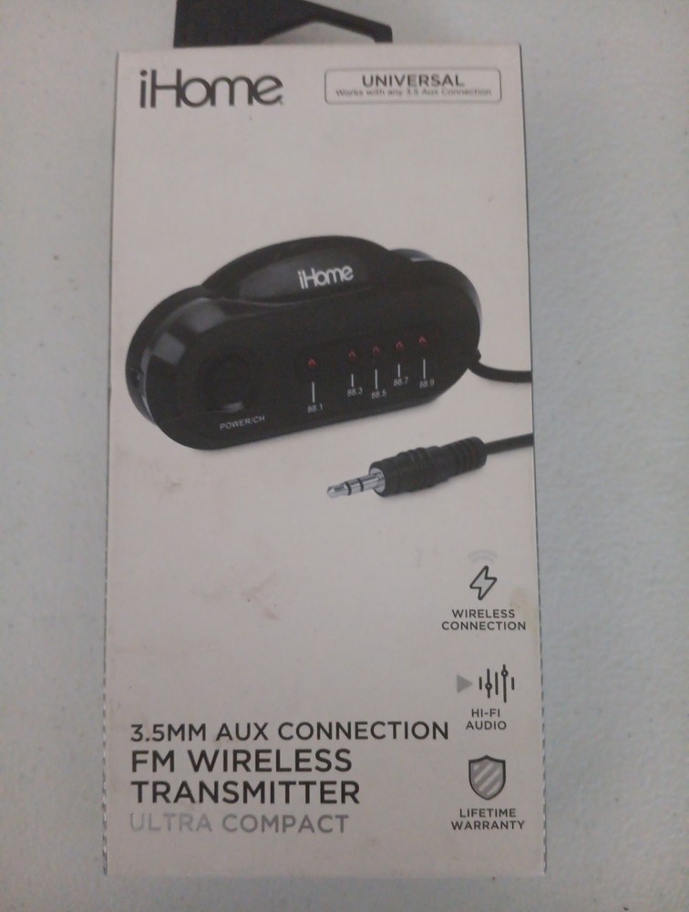 Ihome IHCA510B-OD | 3.5mm Wireless Fm Transmitter