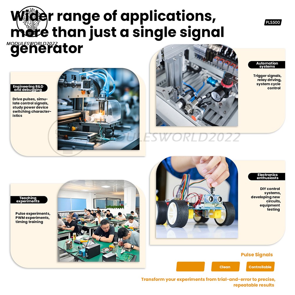 PLS500 Dual-Channel Pulse PWM Signal Generator Adjustable Programmable Dead zone