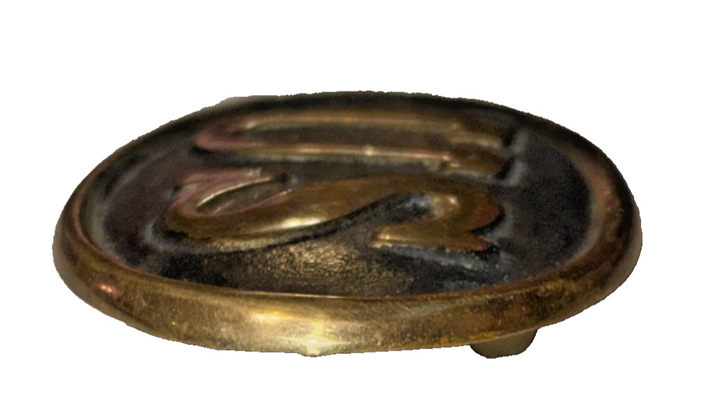 Union Civil War Belt Buckle Oval Brass US Military w Hooks Reenactment Vint LOOK