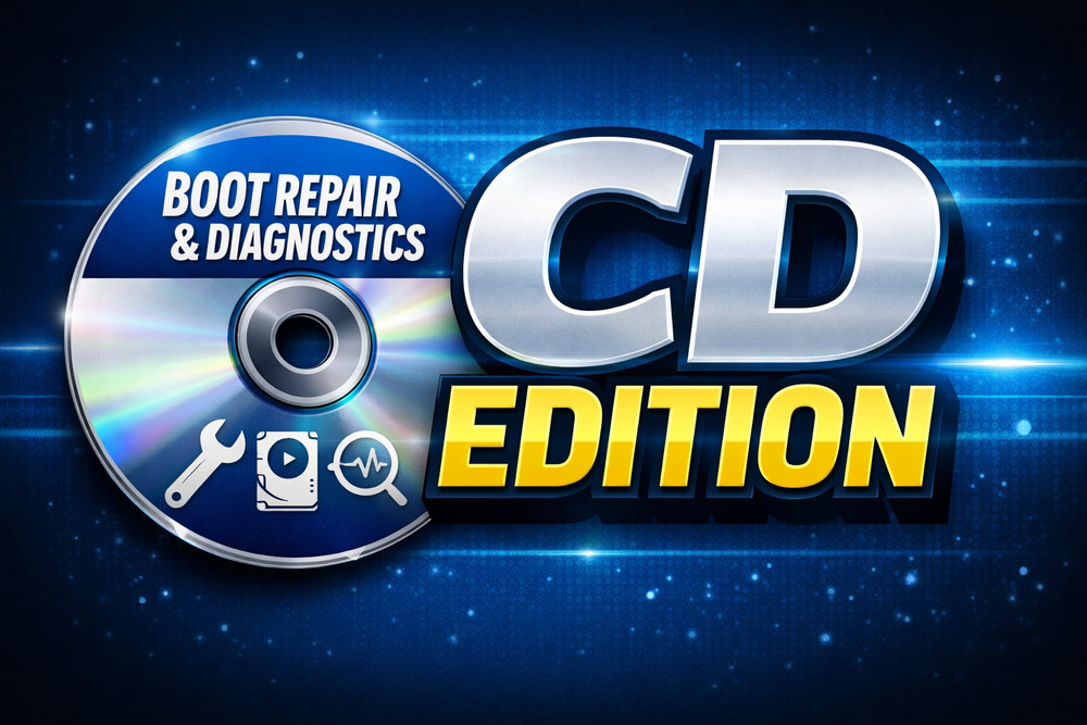 Windows Boot Repair Recovery CD – Hard Drive Fix, Restore & Diagnostics Tool