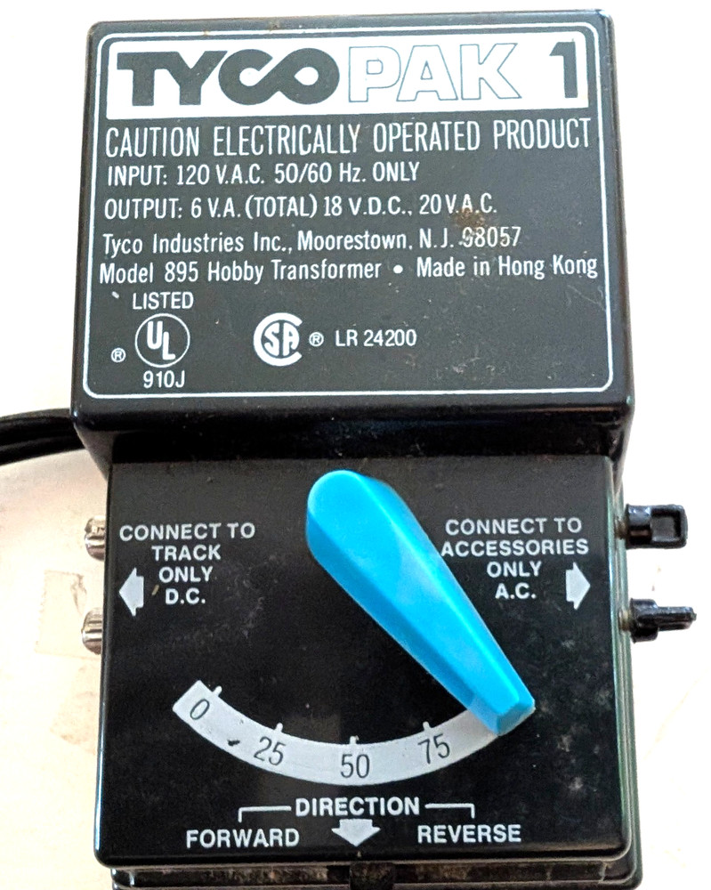 TYCO PAK 1 Model 895 Hobby Transformer