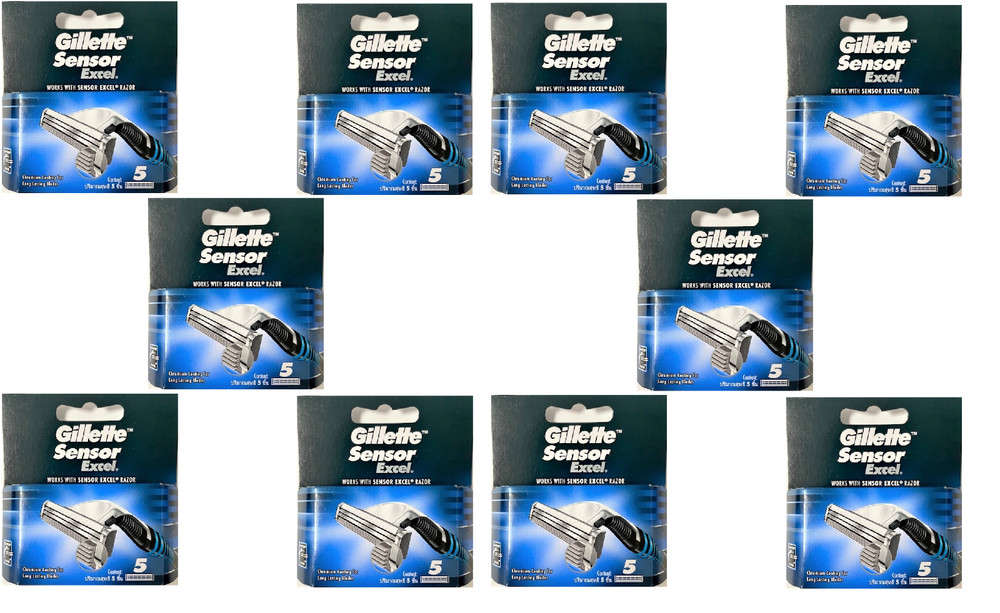 Gillette Sensor Excel Razor Blades - 25 Cartridges (2 Pack)