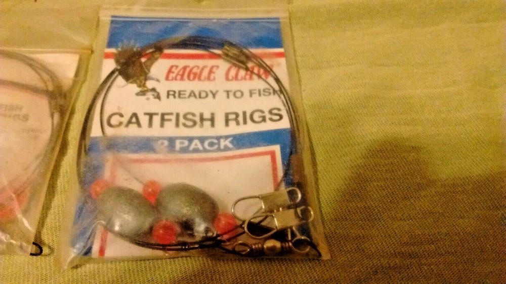 2 EAGLE CLAW CATFISH RIGS NEW 2 IN PACK CONTAINS 2 RIGS PER PACK