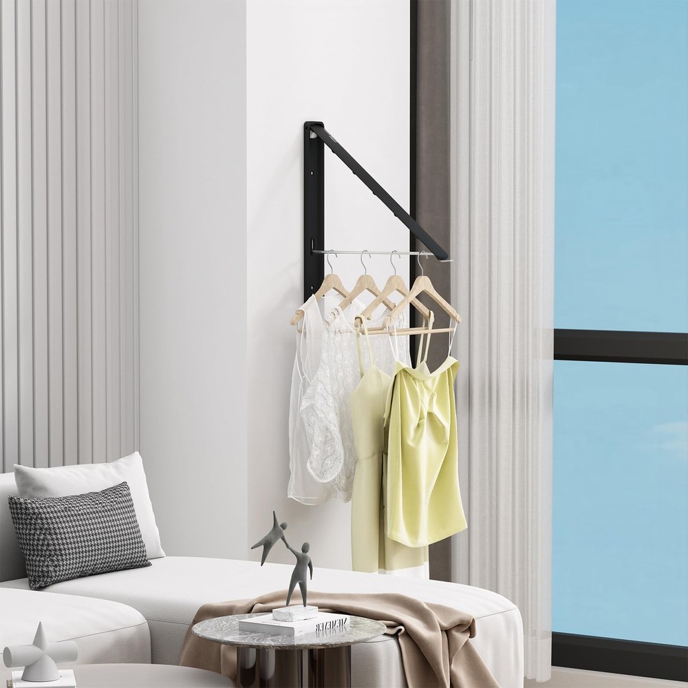 Clothes Drying Rack for Laundry Drying Rack Wall Mounted Clothes Hanger Rack ...