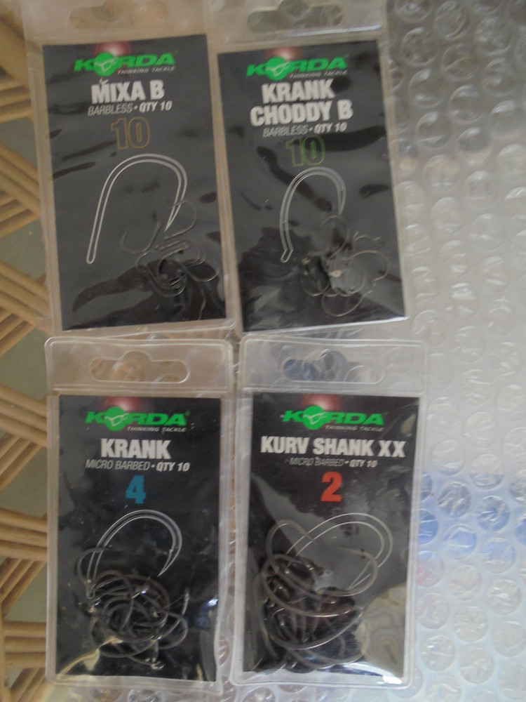 KORDA  CARP HOOKS ( 4 packets )   various