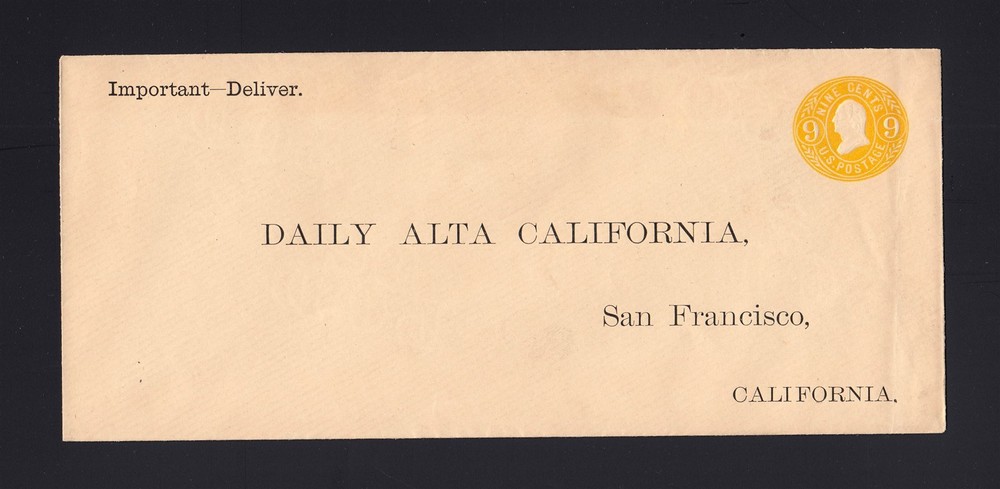 U67, UPSS #136a Mint Envelope, Interesting Printed Address for Return