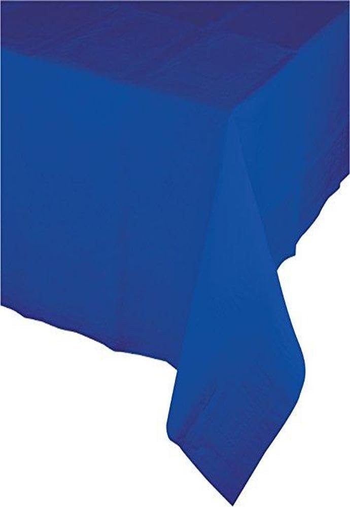 Creative Converting Tissue/Poly Tablecover Table Cover, 54" x 108", Cobalt